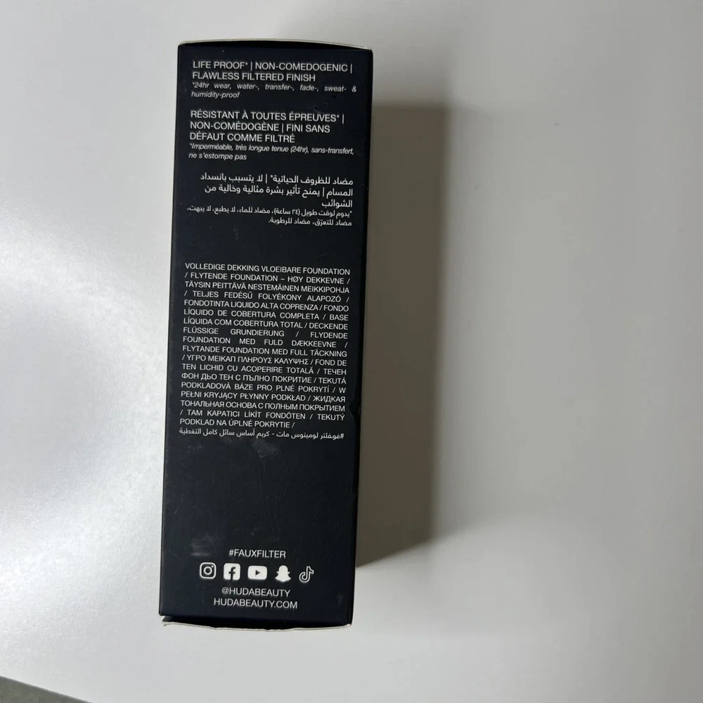 Huda Beauty FauxFilter Luminous Matte Liquid Foundation ~ VANILLA 120B ~ 1.18 oz